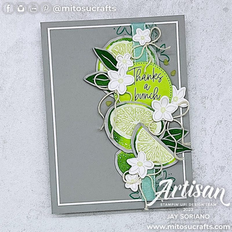 Sweet Citrus Card Idea with Lime Fruit Ship from Mitosu Crafts by Barry & Jay Soriano Stampin Up UK France Germany Austria Netherlands Belgium Ireland