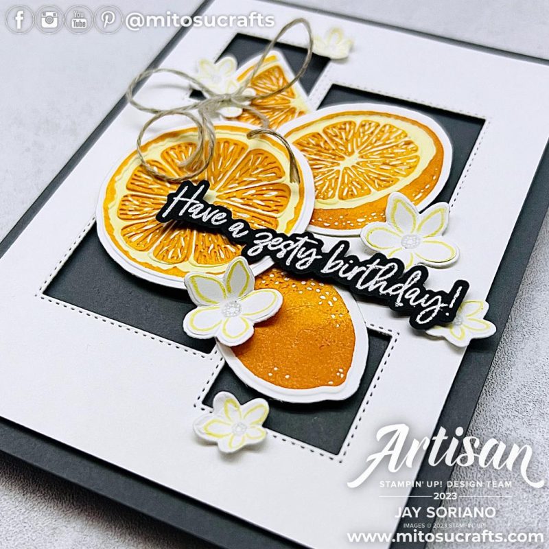 Sweet Citrus Card Idea with Orange Fruit Ship from Mitosu Crafts by Barry & Jay Soriano Stampin Up UK France Germany Austria Netherlands Belgium Ireland