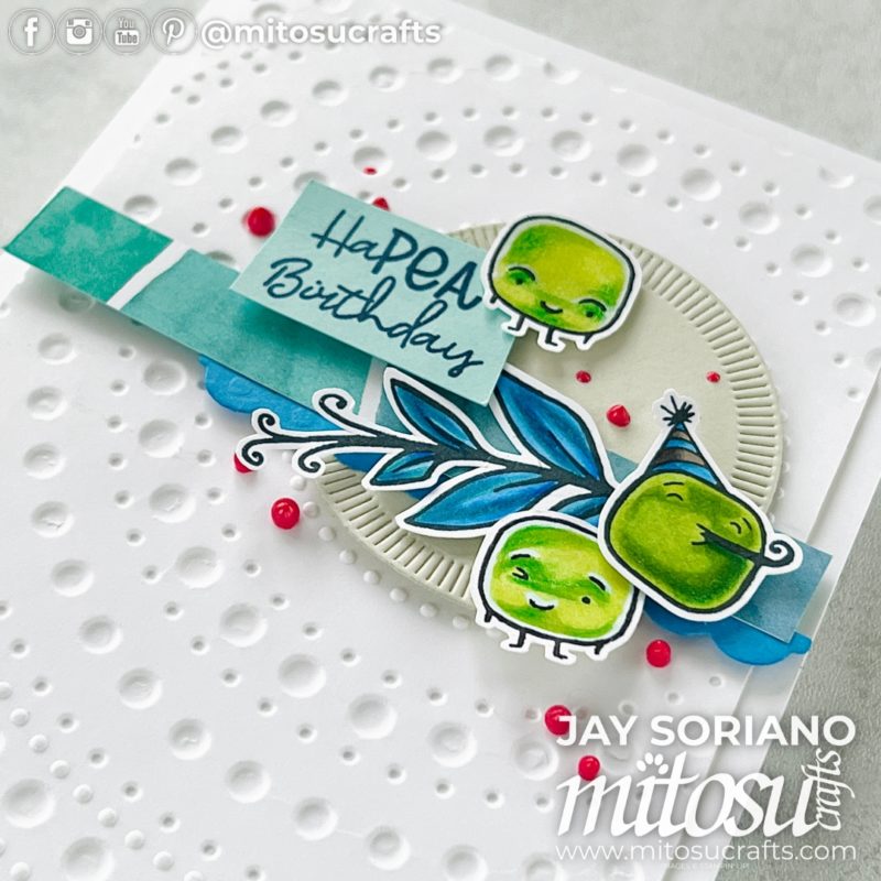 Sweet Peas Cute Happy Birthday Card Making Idea Mitosu Crafts by Barry & Jay Soriano Stampin' Up! UK France Germany Austria Netherlands Belgium Ireland