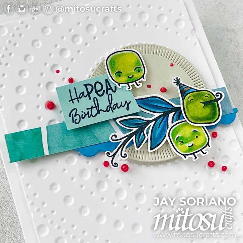 Sweet Peas Cute Happy Birthday Card Making Idea Mitosu Crafts by Barry & Jay Soriano Stampin' Up! UK France Germany Austria Netherlands Belgium Ireland