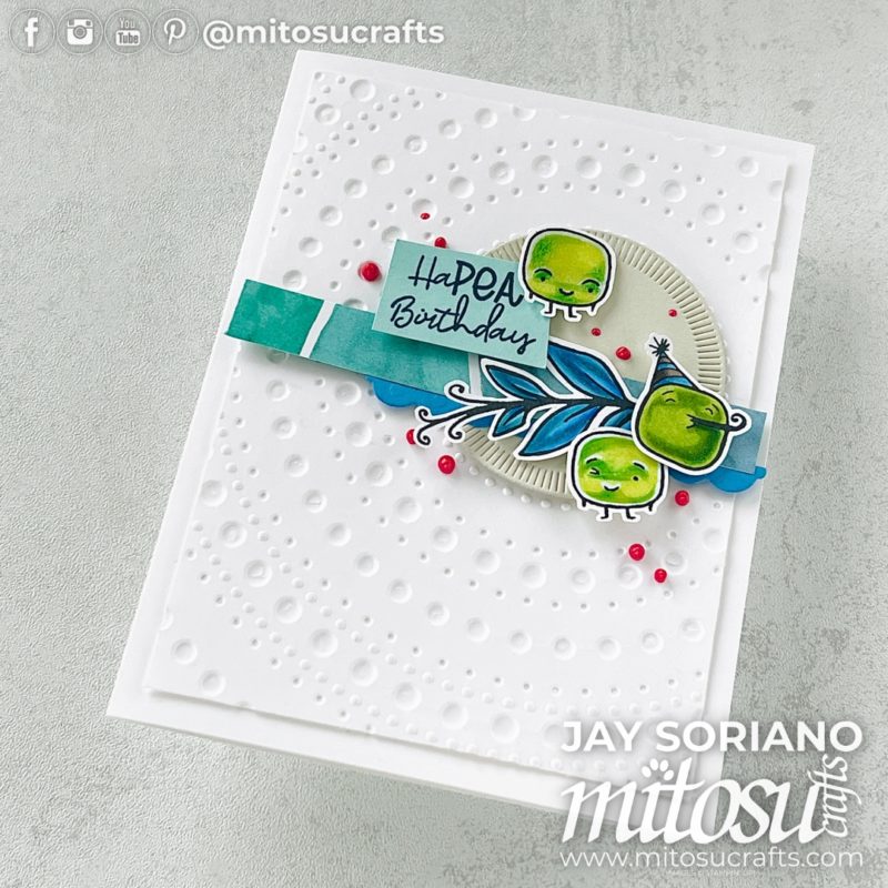 Sweet Peas Cute Happy Birthday Card Making Idea Mitosu Crafts by Barry & Jay Soriano Stampin' Up! UK France Germany Austria Netherlands Belgium Ireland