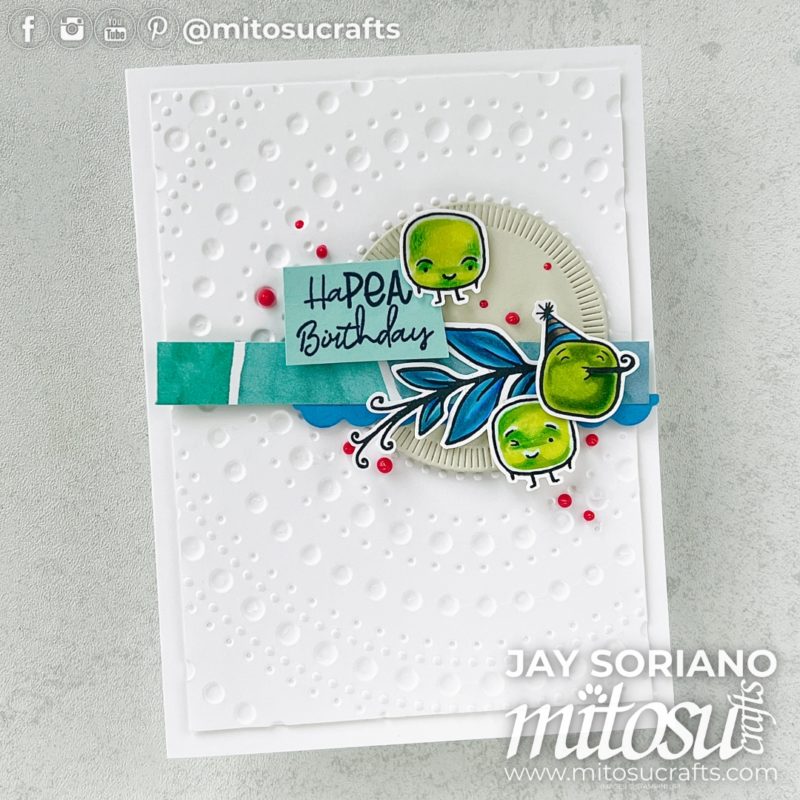 Sweet Peas Cute Happy Birthday Card Making Idea Mitosu Crafts by Barry & Jay Soriano Stampin' Up! UK France Germany Austria Netherlands Belgium Ireland