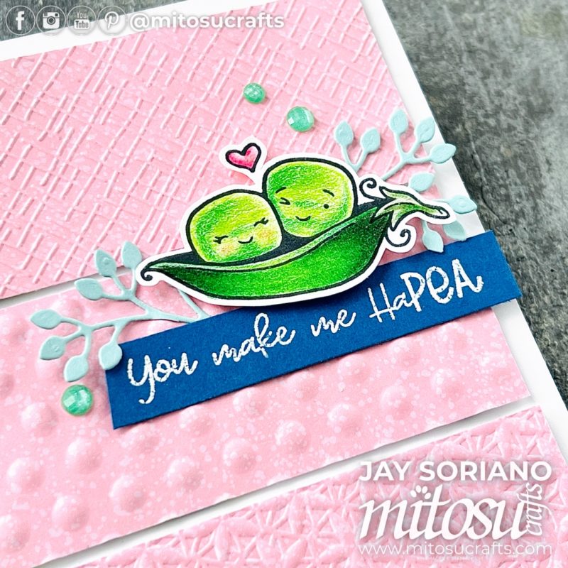 Sweet Peas Watercolor Pencils Colouring Card Idea Mitosu Crafts by Barry & Jay Soriano Stampin' Up! UK France Germany Austria Netherlands Belgium Ireland