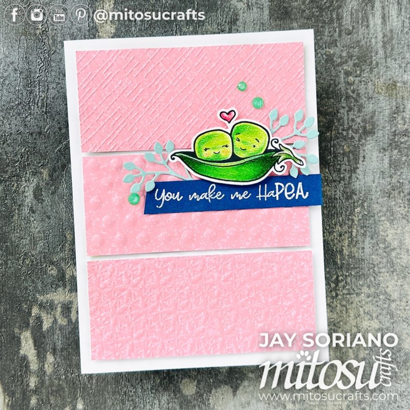 Sweet Peas Watercolor Pencils Colouring Card Idea Mitosu Crafts by Barry & Jay Soriano Stampin' Up! UK France Germany Austria Netherlands Belgium Ireland