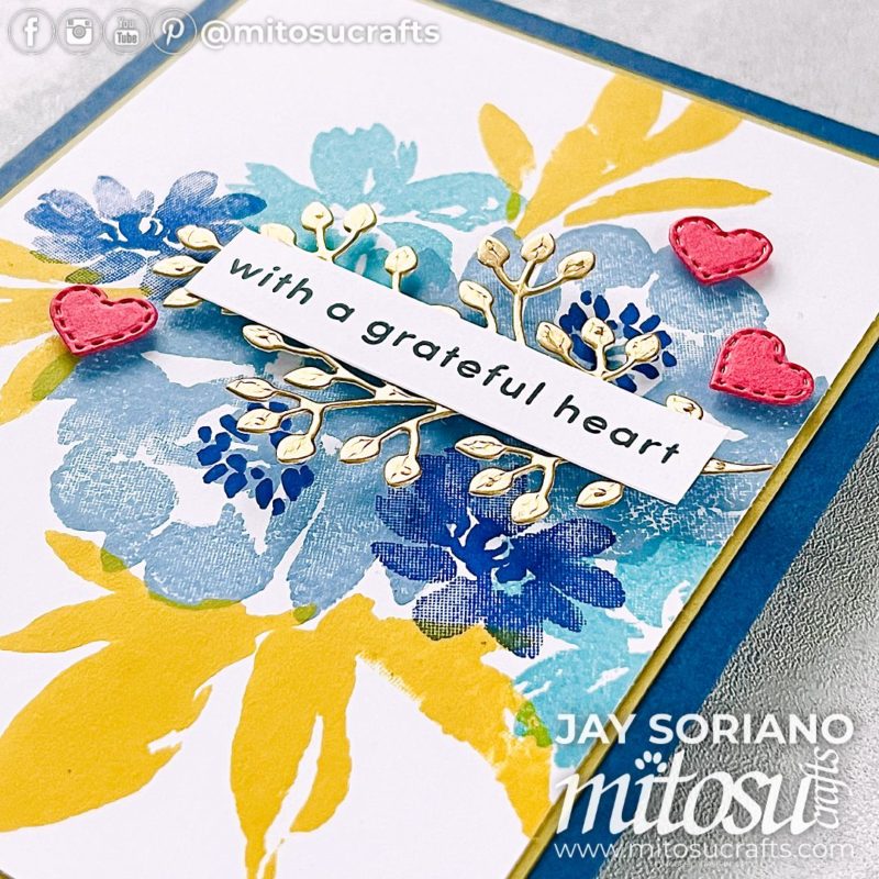 Textured Floral Card Idea #GDP427 from Mitosu Crafts by Barry & Jay Soriano Stampin Up UK France Germany Austria Netherlands Belgium Ireland