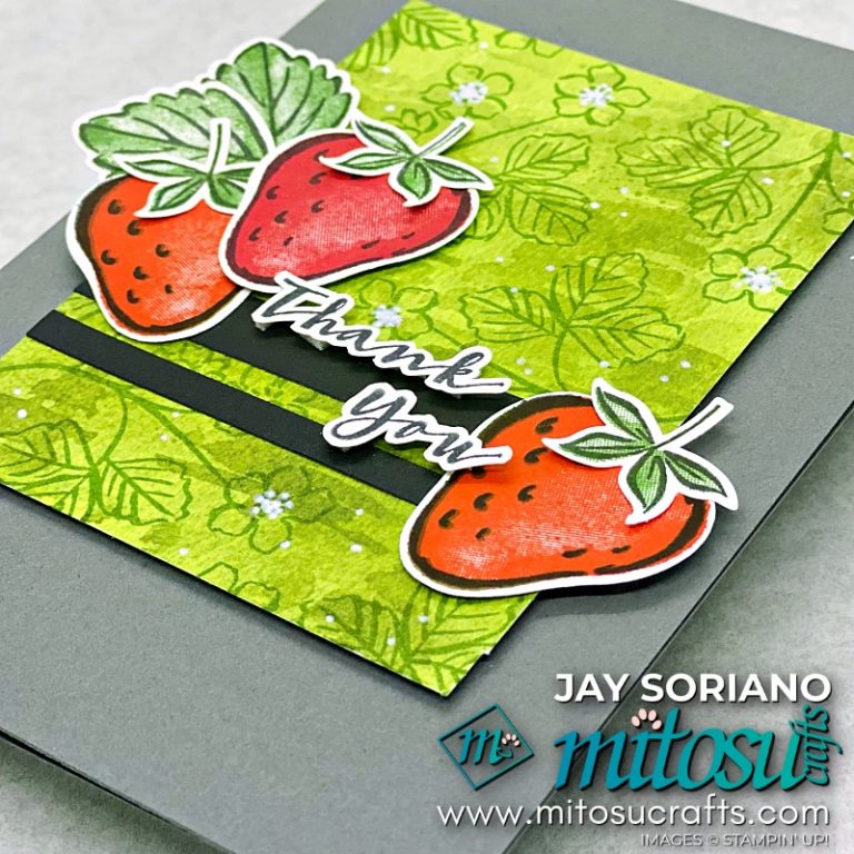 Paper Craft Ideas With Sweet Strawberry Stamp - Mitosu Crafts