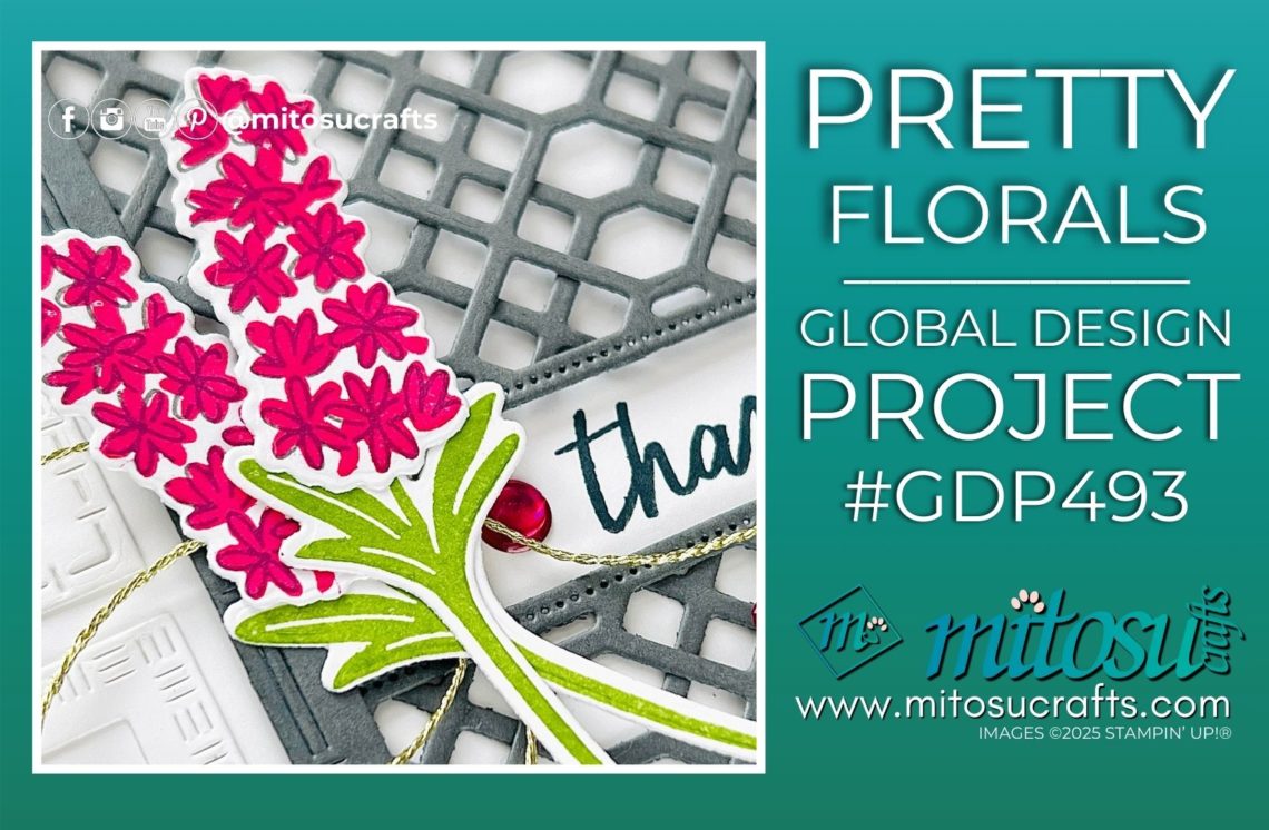 Thank You Pretty Florals Trellis Card Idea for #GDP493 by Jay Soriano Mitosu Crafts Stampin' Up! UK