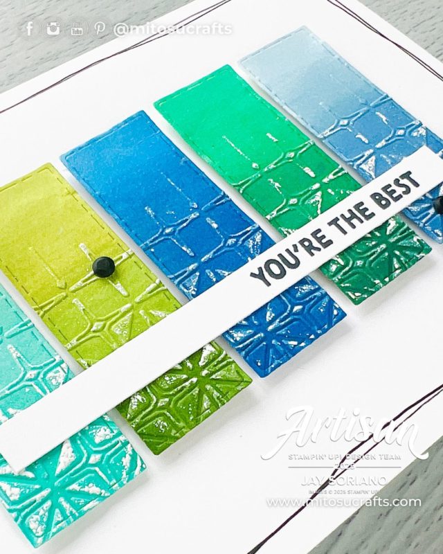 The Best Double Embossing Technique with Glass Folder Jay Soriano Mitosu Crafts Stampin' Up! UK