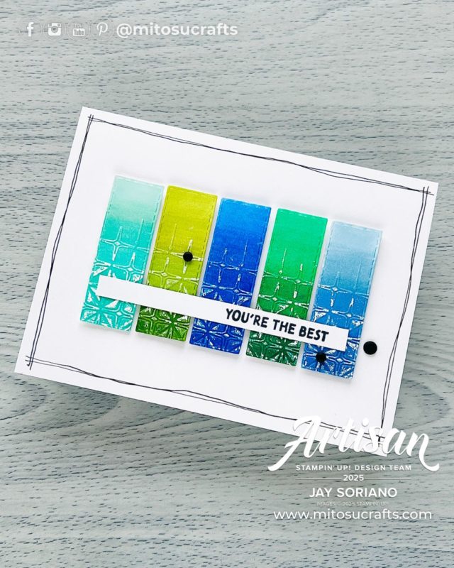 The Best Double Embossing Technique with Glass Folder Jay Soriano Mitosu Crafts Stampin' Up! UK
