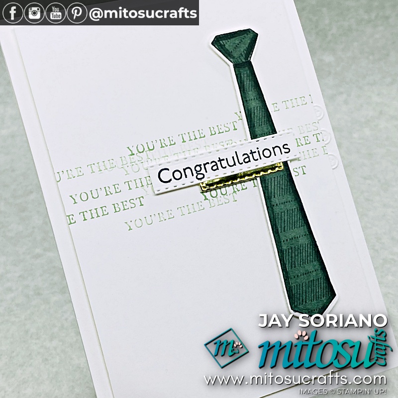 You're The Best Guy Congratulations Card with Handsomely Suited from Mitosu Crafts UK by Barry Selwood & Jay Soriano Independent Stampin' Up! Demonstrators