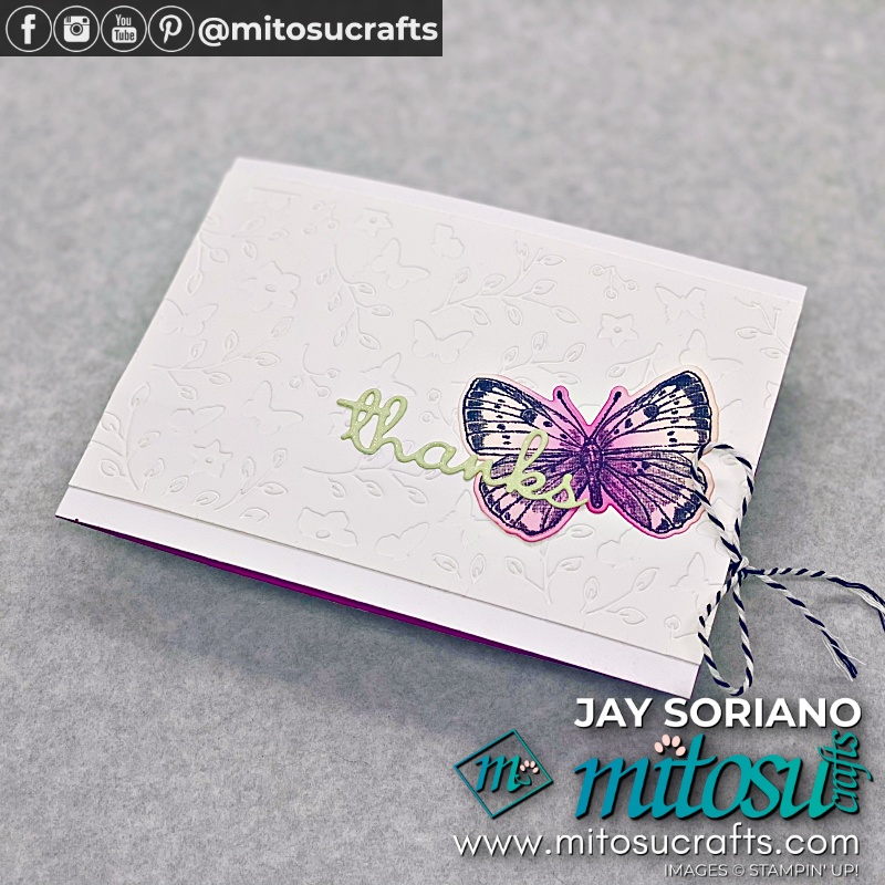 Horizontal Pop Up Butterfly Cards with Butterfly Brilliance from Mitosu Crafts UK by Barry & Jay Soriano Stampin Up Demos
