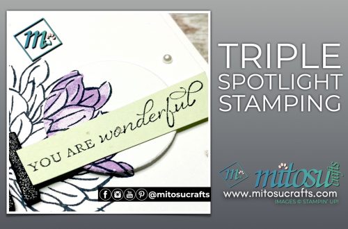 Triple Spotlight Stamping Technique Handmade Card with Delicate Dahlia SAB from Mitosu Crafts UK by Barry & Jay Soriano Stampin' Up! Demonstrators