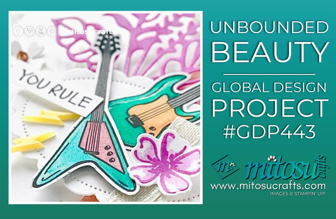 Unbounded Beauty Rock & Roll Music Guita Card Idea Mitosu Crafts by Barry & Jay Soriano Stampin' Up! UK France Germany Austria Netherlands Belgium Ireland