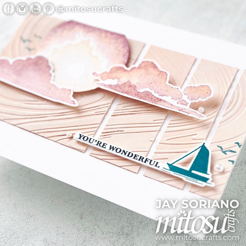 Under The Moon Scene with Boat Card Idea Mitosu Crafts by Barry & Jay Soriano Stampin' Up! UK France Germany Austria Netherlands Belgium Ireland