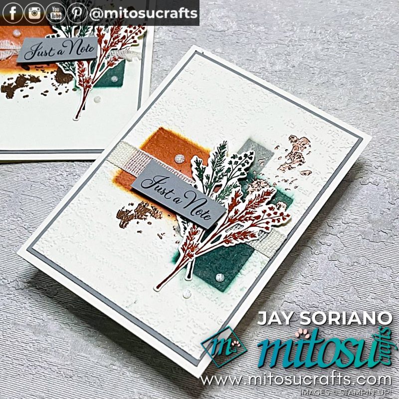 Unusual Colours with Smooshing Technique from Mitosu Crafts by Barry Selwood & Jay Soriano Stampin Up Demonstrators UK France Germany Austria The Netherlands Belgium Ireland