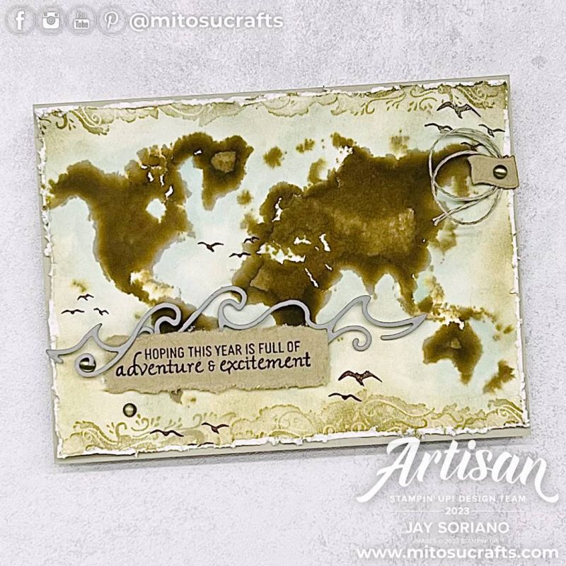 Watercolor World Card Idea from Mitosu Crafts by Barry & Jay Soriano Stampin Up UK France Germany Austria Netherlands Belgium Ireland