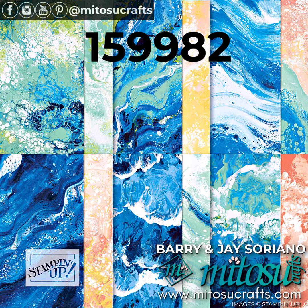 Waves Of The Ocean Suite Designer Series Paper from Mitosu Crafts by Barry Selwood & Jay Soriano Stampin Up Demonstrators UK France Germany Austria & The Netherlands