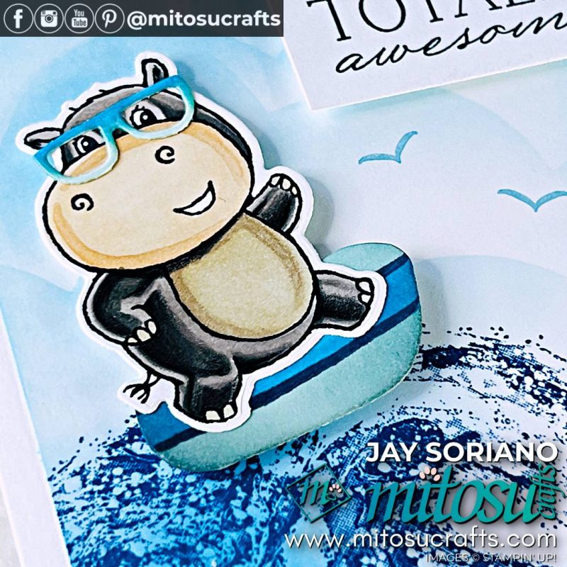 Waves of Inspiration with Hippest Hippo from Mitosu Crafts by Barry Selwood & Jay Soriano Stampin' Up! Demonstrators UK France Germany Austria The Netherlands Belgium Ireland