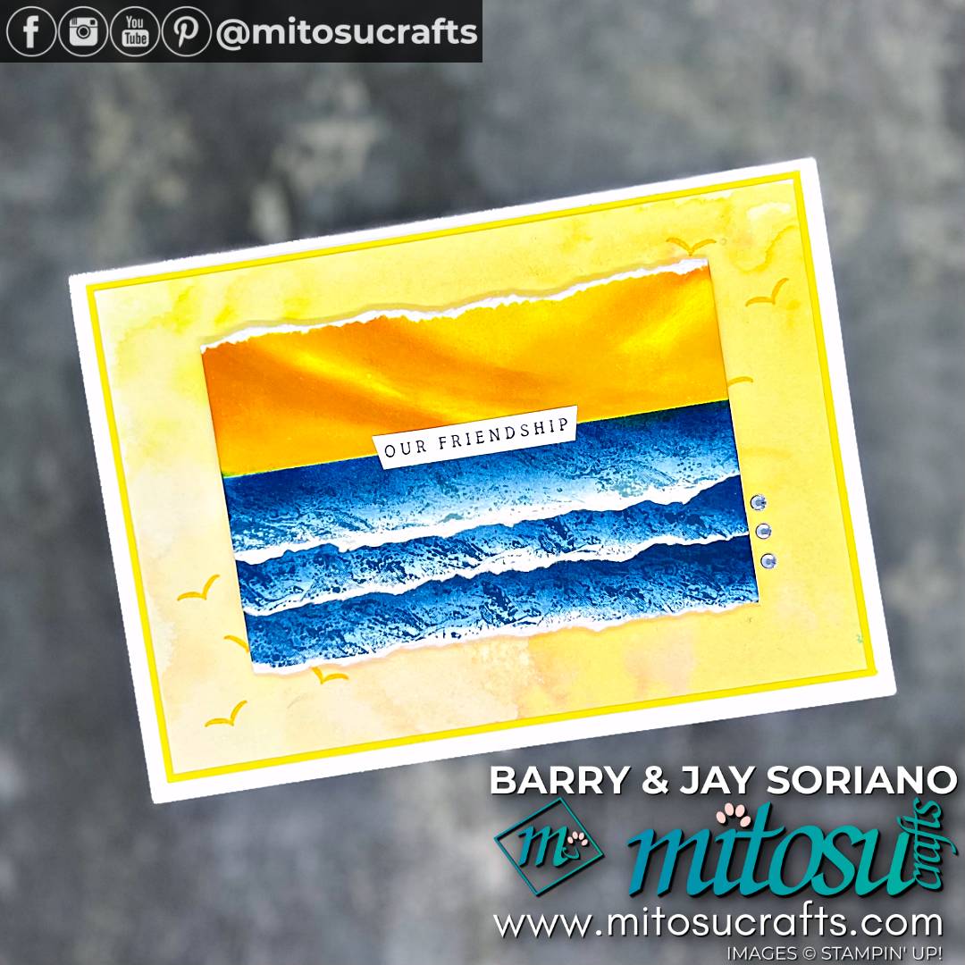 Waves of the Ocean Inspiration Online Craft Retreat Projects from Mitosu Crafts by Barry Selwood & Jay Soriano Stampin Up Demonstrators UK France Germany Austria & The Netherlands