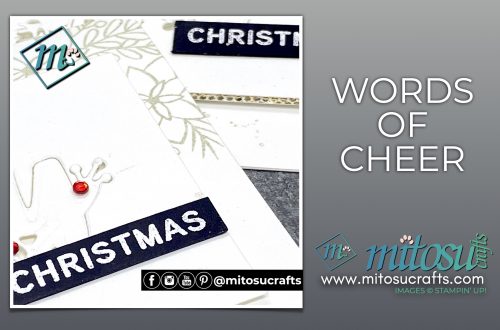 Words of Cheer White Christmas Card Idea from Mitosu Crafts UK by Barry & Jay Soriano Stampin Up Demo