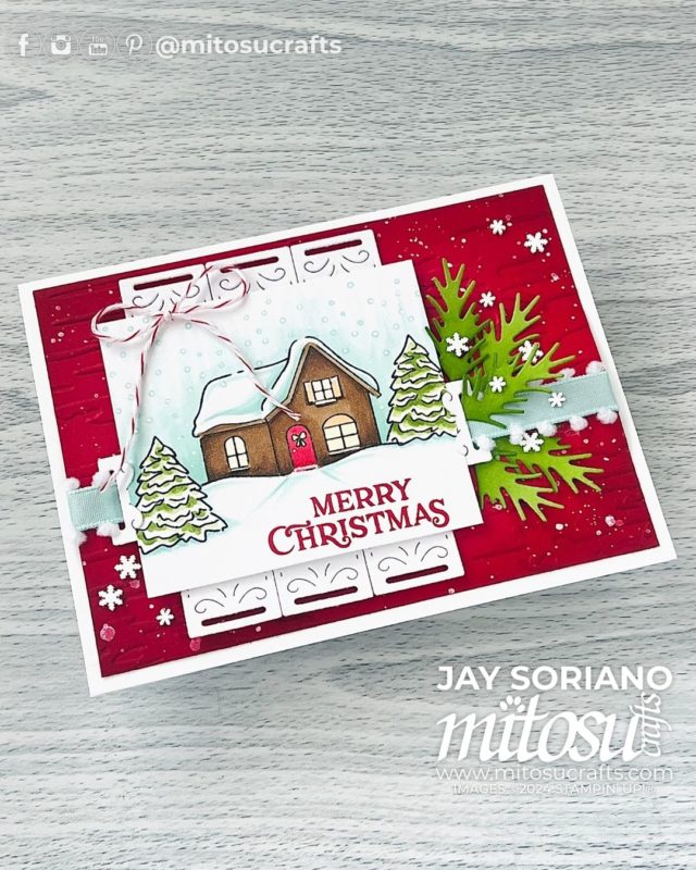 Yuletide Village Red Door House Christmas Card Making Idea Mitosu Crafts by Barry & Jay Soriano Stampin' Up! UK France Germany Austria Netherlands Belgium Ireland