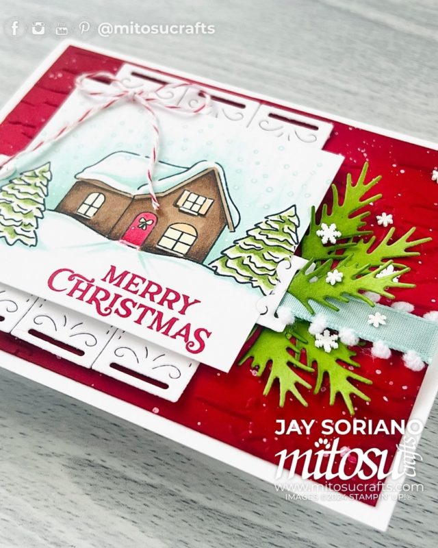 Yuletide Village Red Door House Christmas Card Making Idea Mitosu Crafts by Barry & Jay Soriano Stampin' Up! UK France Germany Austria Netherlands Belgium Ireland