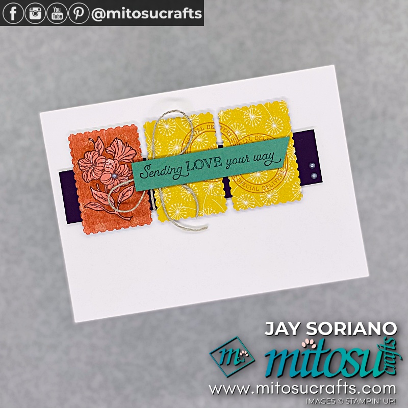 #simplestamping Easy Handmade Card with Posted For You Bundle from Mitosu Crafts UK by Barry Selwood & Jay Soriano Independent Stampin' Up! Demonstrators