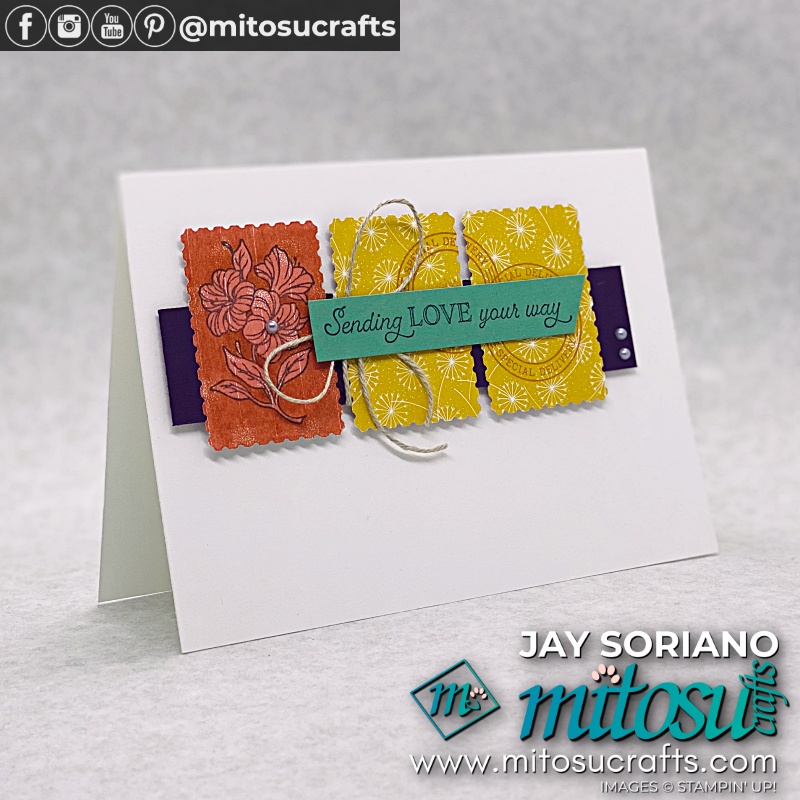 #simplestamping Easy Handmade Card with Posted For You Bundle from Mitosu Crafts UK by Barry Selwood & Jay Soriano Independent Stampin' Up! Demonstrators