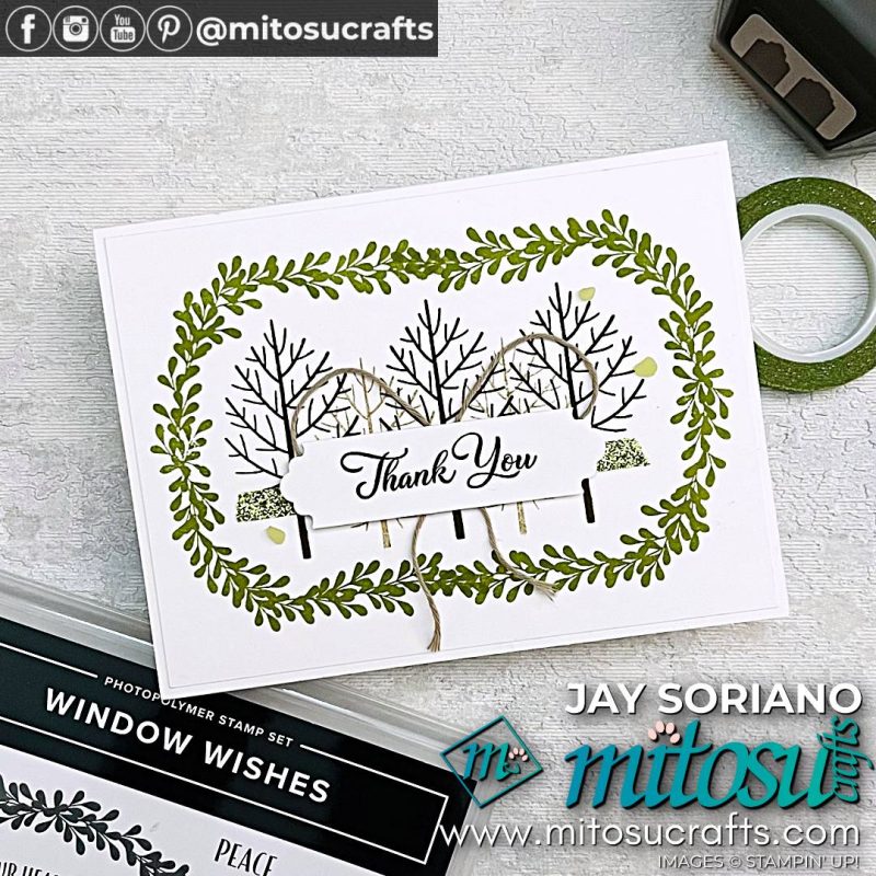 #simplestamping Window Wishes Card Idea from Mitosu Crafts by Barry & Jay Soriano Stampin Up UK France Germany Austria Netherlands Belgium Ireland